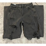 American Eagle  SZ 0 Black Comfort Stretch‎ Waistband Jeans Mom Jean Photo 1