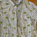 J.Crew -  gingham lime cotton pajama‎ set long sleeve top and short size XXS Photo 1