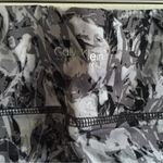 Calvin Klein Black Grey White Marble Speckle Print Ruched Leg Capri Leggings Photo 6