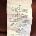 Bebe 🛍️ Brown Paisley Print Silk Dress Fitted Bodice XS Photo 8