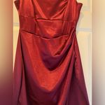 Windsor Callie High Slit Satin Formal Dress Photo 8