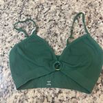 Aerie Forest Green Ribbed Bralette Photo 0