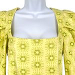 ZARA  Embroidered Openwork Puff Sleeve Peplum Top Size Small Photo 1