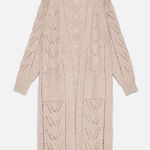 ZARA wool loose knit long sleeve duster cardigan sweater warm cozy weekend S Photo 0