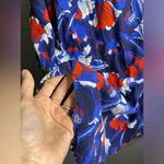 J.Crew Factory Blue Floral Tissue Tunic Swim Cover Up Dress size XL Photo 3