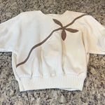 Leslie Fay 80s Vintage Cream Textured Sweater Photo 1