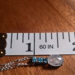 Opal and Aquamarine Sterling Silver Pendant Necklace Photo 3