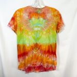 Reba  Medium Top Handmade Tie Dye Studded Short‎ Sleeve Western Orange Green 1078 Photo 2