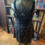 Lulu’s In the Garden black pink barbiecore floral L skater dress Size L Photo 1