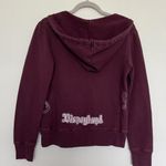 DISNEYLAND Vintage Tinker bell Hooded Sweatshirt Embroidered Skulls Purple SMALL Photo 6
