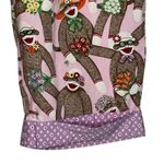Nick & Nora  Womens Capri Pajama Bottoms Pants Sz Medium Pink Sock Monkey Photo 4