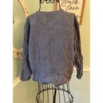Flax  L Top linen lagenlook button down sleeve size large Artsy Boho Photo 6