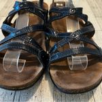 Dansko  Jovie Strappy Slingback Sandals Size 37 (6.5-7) Blue Leather Cork Photo 2