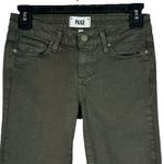Paige SZ 25 Verdugo Ankle Jeans Skinny Leg Stretch Low-Rise Zip-Fly Pocket Green Photo 1