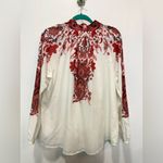 Soft Surroundings  Amalia Blouse 100% Cotton Button Detailed Lined Top Size Large Photo 6