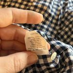 J.Crew  Navy blue white gingham checkered perfect button down Photo 4