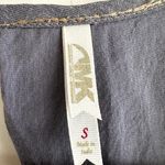 Mountain Khakis Sleeveless Top Embroidered Scoop Neck Back Cut Out Gray Small Photo 1