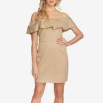 1. State  Womens Khaki Sleeveless Above The Knee Sheath Dress Photo 9