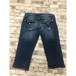 Vigoss  Jeans Knee Shorts Capris Blue Denim Women's Size 5 Flap Back Pockets Photo 1