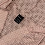 SheIn Women’s Boxy Fit Light Pink Waffle Knit Hoodie, Large Photo 1