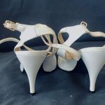 Vintage Jazz Slingback Heels White Size 8 Photo 2