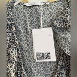 & Other Stories NWT & Other Stories Paris Atelier Ruffle Neck Wrap Top Blue Cream 4 Photo 5