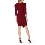 Shoshanna  Maroon Red Stretch Sheath Form Fitting Ralph Mini Dress Size 10 Photo 1