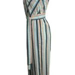 Lela Rose Stripped V Neck Bow Tie Belted Wide Leg Jumpsuit Size 2 Photo 8