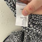 Urban Outfitters  Black White Floral Crop Top Flouncy Flowy Puff Sleeve Small Photo 3