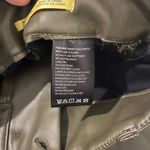 Anthropologie The Colette Crop Faux Leather Wide Leg Pant - Green Size 31/12 Photo 8