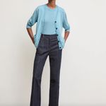 MM.LaFleur The Rosalia Pointelle Cardigan - Light Merino Sz XL Photo 2