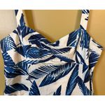Jones New York Signature Blue and White Palm Sheath Dress Size 12 Photo 2