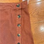 Free People  Catching Feelings Linen-Blend Button Front Midi Skirt – 12 (NWOT) Photo 2