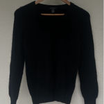 Y2K Only Mine Sweater Women's XS 2 Ply Cashmere Black V Photo 0