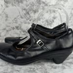 NAOT Womens Low Heel Comfort Mary Jane Size 38/8 Black Leather Round Toe Minimal Photo 2