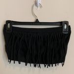 Black Fringe Tube Top Womens One Size Fits Most See Measurements in Description Photo 0