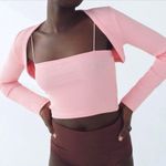 Zara Pink shrug bolero only (no tank) Photo 0