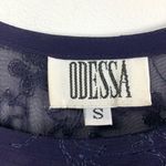 Vintage Odessa Sheer Dark Plum Embroidered Dress Photo 8
