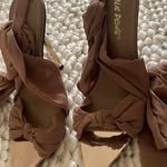Pretty Little Thing Brown Wrap Ankle Strap Heels Photo 2