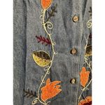 Bobbie Brooks‎ Blue Denim Shirt Womens Medium Button Up Embroidery Western Photo 2