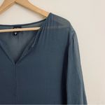 Eileen Fisher  Silk Crepe Sheer Tunic Dress Side Slits size M Photo 3