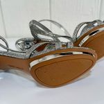 Nine West Sparkling Silver Strappy Heels Photo 7