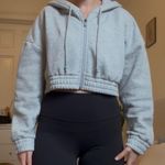 Alphalete Cropped Grey Hoodie Photo 0