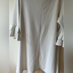 Boohoo  Women’s White Dress Size‎ US 18 With Ruffle Sleeves Photo 5