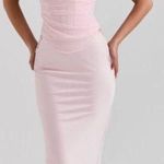 House Of CB  SET Georgie Top & 'Giuliana' Ballerina Pink Satin Maxi Skirt Size XS Photo 0