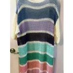 Anna & Ava Crochet Striped colorful OS Duster Cardigan Swim Coverup MSRP$98 NWOT Photo 2