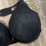 Victoria's Secret Victoria’s Secret black lace & velvet t-shirt push up bra size 40D EUC Photo 2