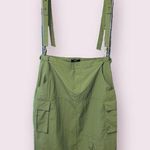 Forever 21 Cargo Skirt w Detachable Suspenders & Pockets in Army Green -… Photo 1