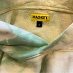 Chinatown Market Tie Dye Hoodie With Hawaiian Flowers Green/ Yellow Size Medium Photo 4