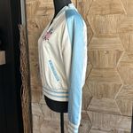 Disney Alice In Wonderland Womens Size XS White Jacket Bomber Vtg Photo 3